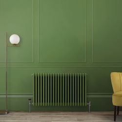 Radiador Tradicional Horizontal con Columnas Triples - Disponible en Distintos Acabados Verdes y Medidas - Regent