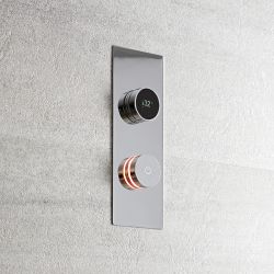 Ducha Digital con Sistema de Control de 3 Salidas Triple con Desviador  - Cromada -  Selección de Placa Embellecedora - Narus