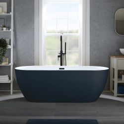 Bañera Exenta Moderna Oval Con Doble Respaldo - Disponible en Distintas Medidas - Otterton