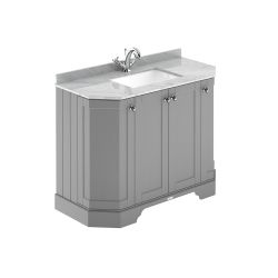 Mueble de Lavabo Tradicional Angular - 1020mm con Encimera de Mármol Gris - Disponible en Distintos Acabados y con Selección de Lavabo - Old London