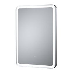 Espejo Iluminado LED con Marco con Acabado Plateado 21W - 500mm x 700mm - Hudson Reed