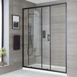 Puerta de Ducha Corredera Frontal Nox con Plato de Ducha - Disponible en Distintas Medidas