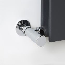 Par de Llaves para Radiador y Radiador Toallero con Adaptadores para Tubos de Cobre de 15mm
