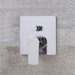 Mezclador de Ducha Manual Moderno de 2 Salidas Cromado - Harting