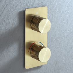 Mezclador de Ducha Termostático Moderno de 2 Salidas con Desviador  - Disponible en Distintos Acabados - Lune