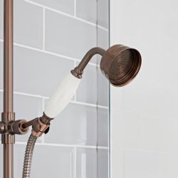 Telefonilolo de Ducha Tradicional con Acabado Efecto Bronce Bruñido - Elizabeth