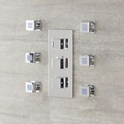 6x Jets de Ducha Cuadrados - Kubix