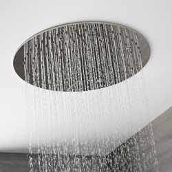 Alcachofa de Ducha Redonda Empotrable de Techo de Acero Inoxidable 400x400x51mm - Trenton