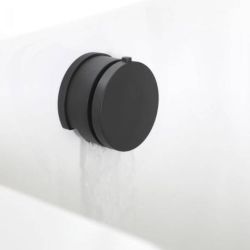 Mezclador de Ducha Termostático Negro de 2 Salidas con Desviador, Llenador de Bañera para Rebosadero y Telefonillo - Nox