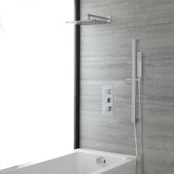 Kit de Ducha y Bañera Termostático Cromado - Elección de Funciones - Kubix