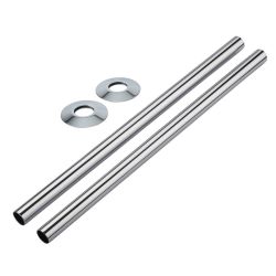 Tubos Cubre Tuberías Cromados de 300mm (Par)