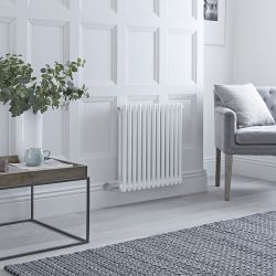 Radiador Eléctrico Tradicional Horizontal con Columnas Triples Blanco - 300mm x 1190mm - con Selección de Termostatos Wi-Fi  - Regent
