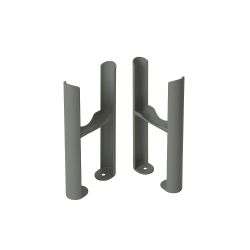 Conjunto de Soportes para Montaje a Suelo con Patas para Radiadores Tradicionales de 3 Columnas - Disponible en Distintos Acabados Grises - Regent