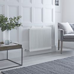 Radiador Eléctrico Tradicional Blanco Horizontal Columnas Dobles - Disponible en una Selección de Tamaños y con Termostato Wi-Fi - Regent