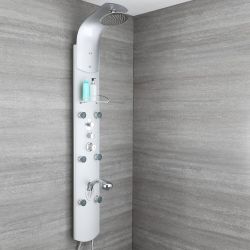 Panel de Ducha Termostático Hidromasaje Multifunción de Aluminio - Baya