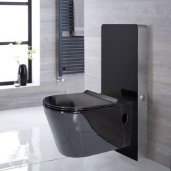 Conjunto de WC Completo con Kit para Inodoro Negro de 500mm e Inodoro de 340x350x560mm - Nox