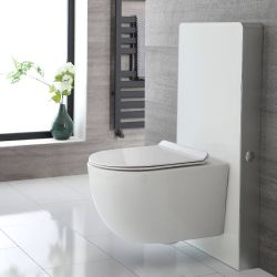 Conjunto de WC Completo con Kit para Inodoro Blanco de 500mm e Inodoro sin Brida Otterton - Saru