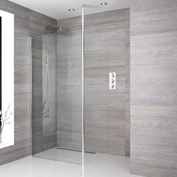 Conjunto de Ducha Walk-in con Mampara de Obra con Selección de Hojas de Vidrio y Sumideros - Sera