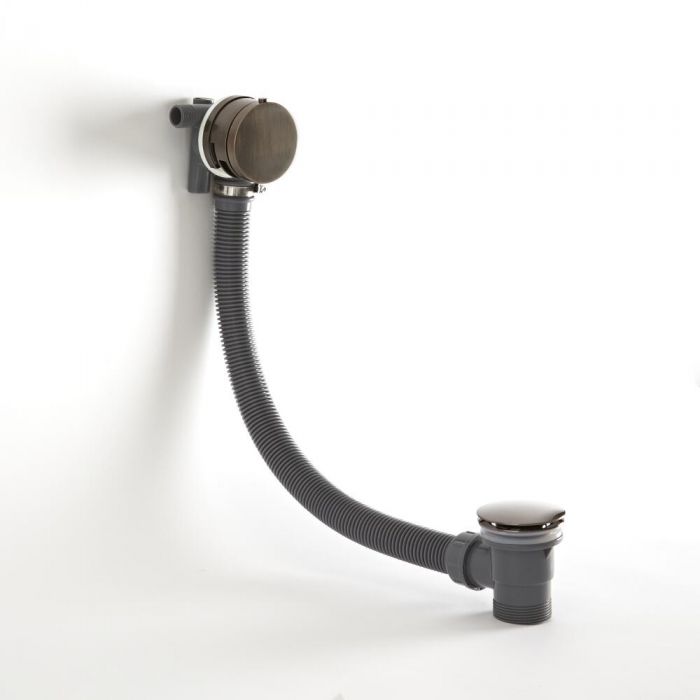 Llenador de Bañera Moderno para Rebosadero con Válvula de Desagüe - Cobre Cepillado - Amara