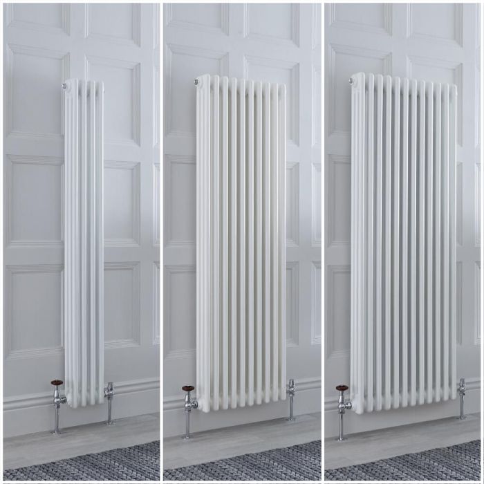 Radiador Tradicional Triple Vertical Blanco Windsor – Disponible en Distintas Medidas