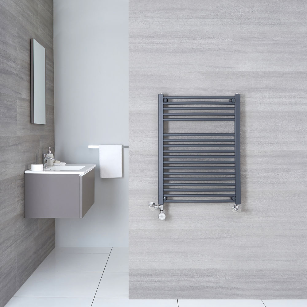 Radiador Toallero Mixto Plano - Antracita - 800mm x 600mm x 30mm - 567 Vatios - Loa