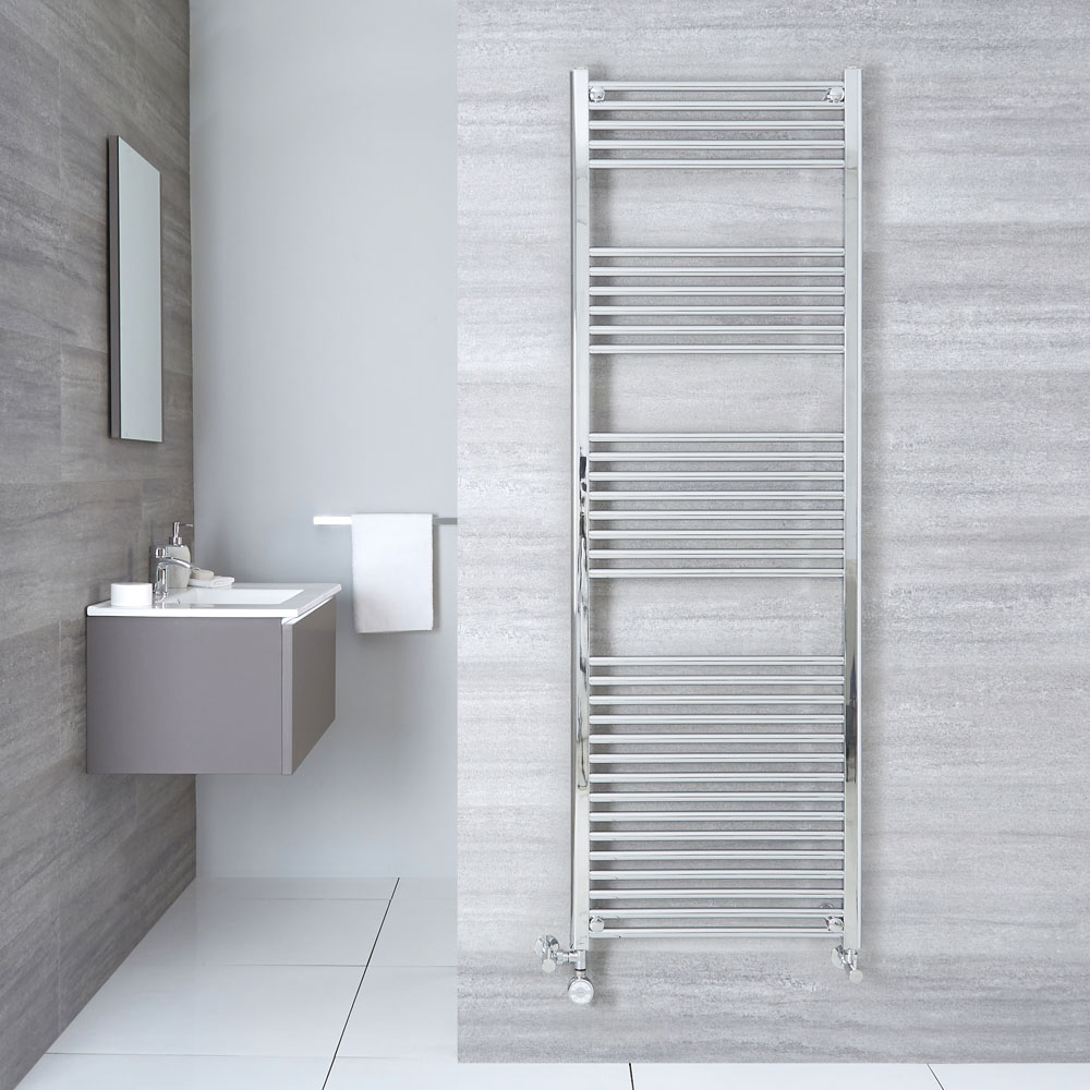 Radiador Toallero Mixto Plano - Cromado - 1800mm x 600mm x 30mm - 759 Vatios - Ischia