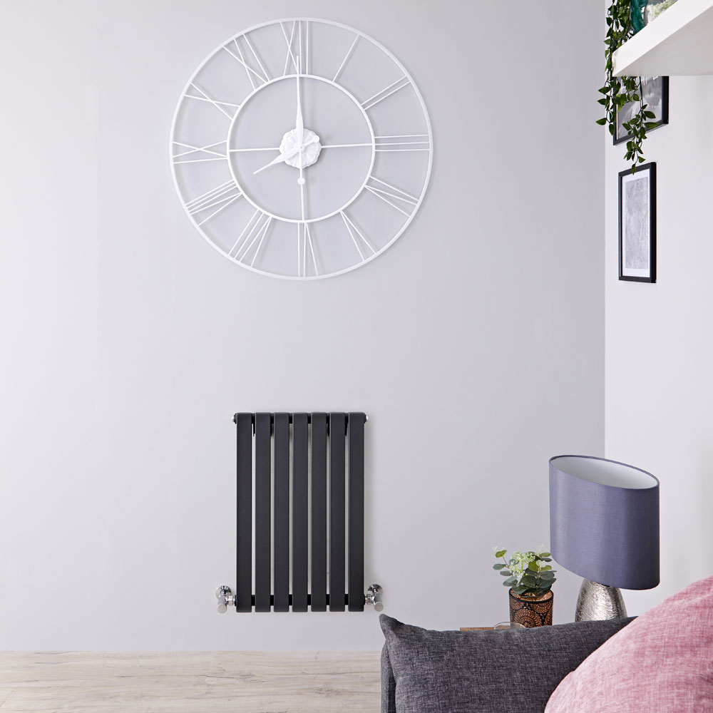 Radiador de Diseño Horizontal - Antracita - 635mm x 420mm x 54mm - 420 Vatios - Sloane
