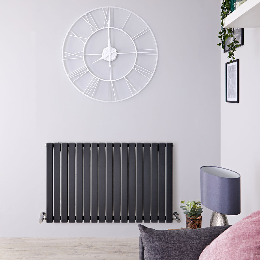 Radiador de Diseño Horizontal - Antracita - 635mm x 1000mm x 54mm - 1022 Vatios - Sloane