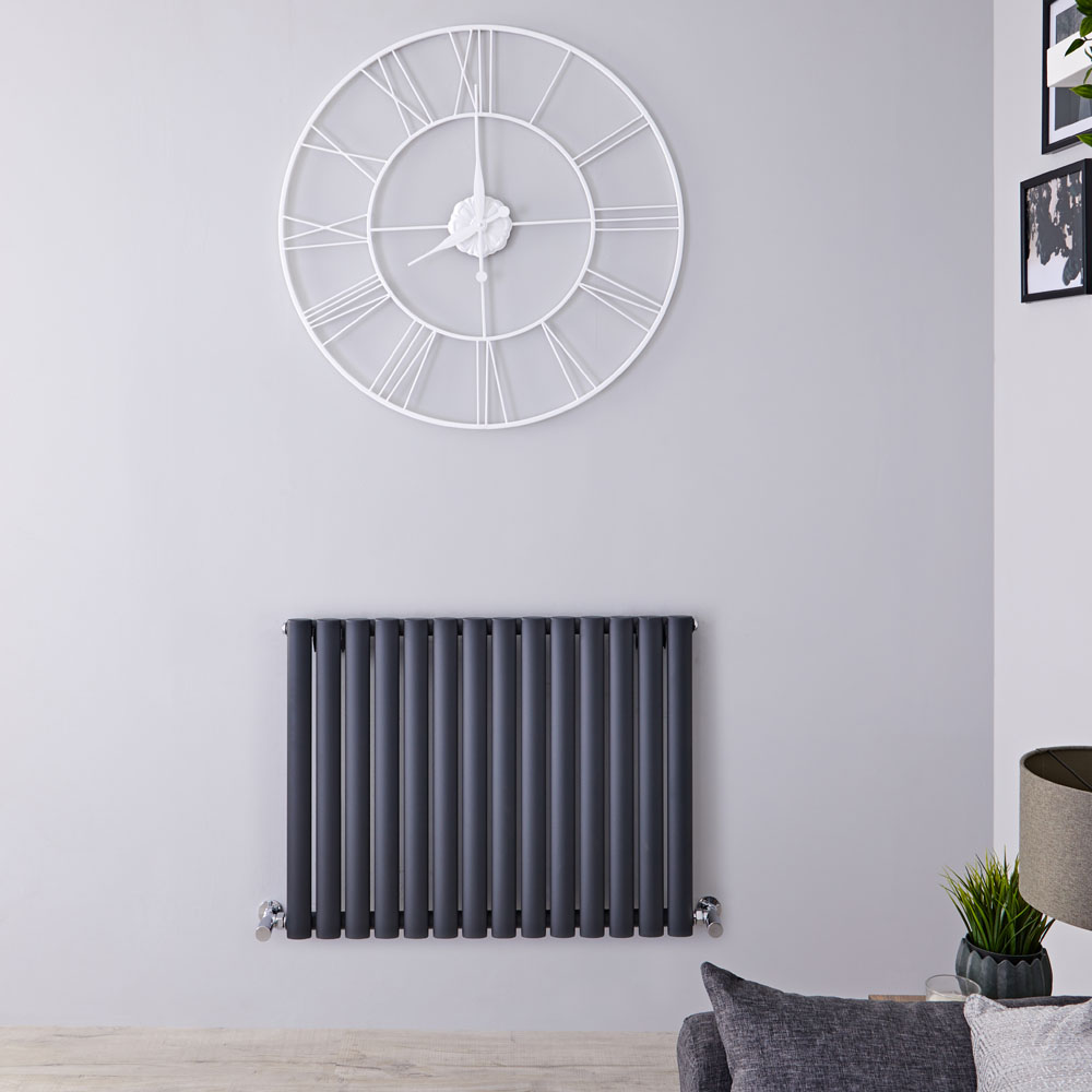 Radiador de Diseño Horizontal - Antracita - 635mm x 834mm x 56mm - 835 Vatios - Revive
