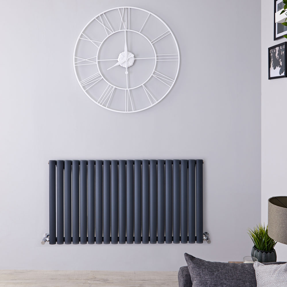 Radiador de Diseño Horizontal - Antracita - 635mm x 1180mm x 56mm - 1193 Vatios - Revive