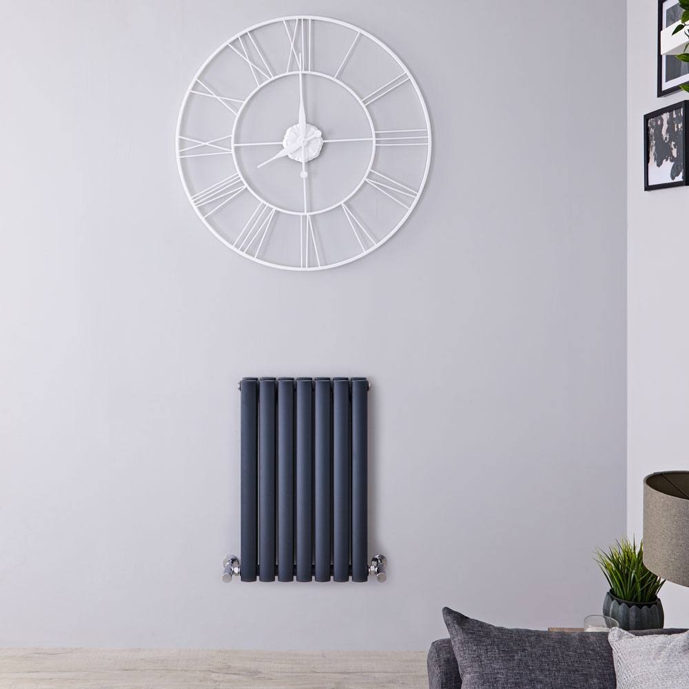 Radiador de Diseño Horizontal Doble - Antracita - 635mm x 415mm x 78mm - 652 Vatios - Revive