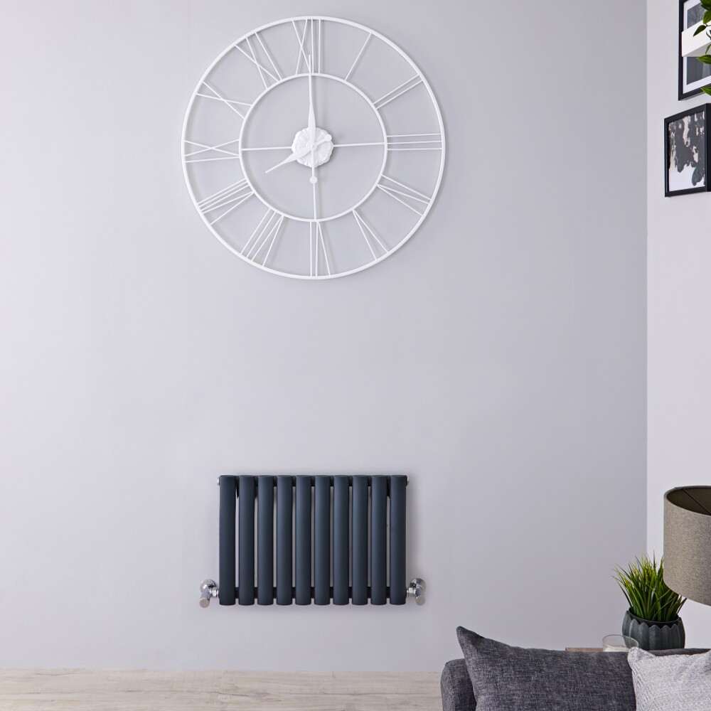 Radiador de Diseño Horizontal - Antracita - 400mm x 595mm x 56mm - 406 Vatios – Revive