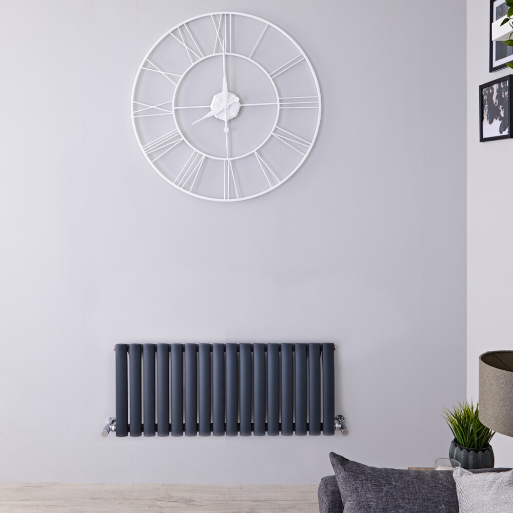 Radiador de Diseño Horizontal - Antracita - 400mm x 1000mm x 56mm - 691 Vatios – Revive