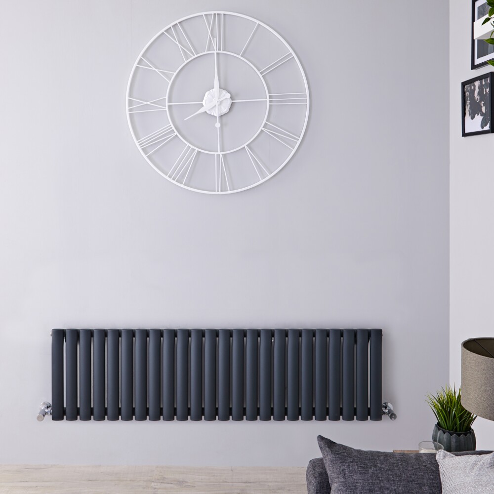 Radiador de Diseño Horizontal - Antracite - 400mm x 1411mm x 56mm - 975 Vatios – Revive