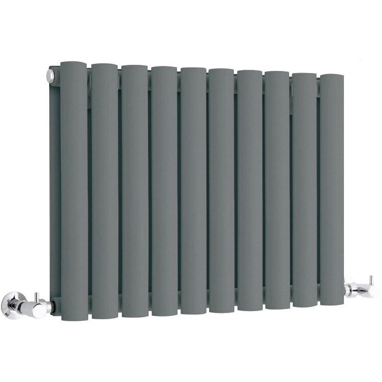 Radiador de Diseño Horizontal Doble - Antracita - 400mm x 595mm x 78mm - 619 Vatios – Revive