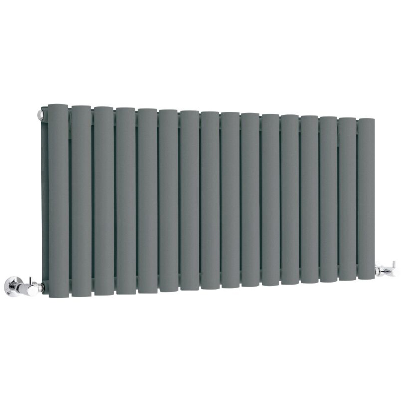 Radiador de Diseño Horizontal Doble - Antracita - 400mm x 1000mm x 78mm -1052 Vatios – Revive