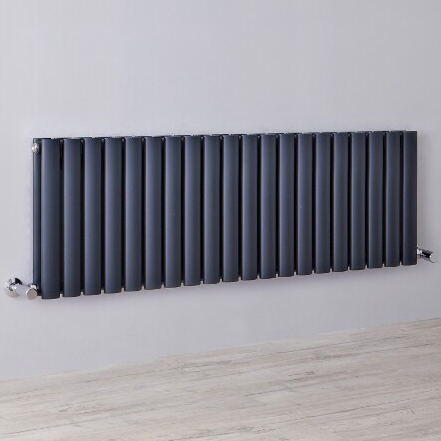 Radiador de Diseño Horizontal Doble - Antracita - 400mm x 1180mm x 78mm -1238 Vatios – Revive