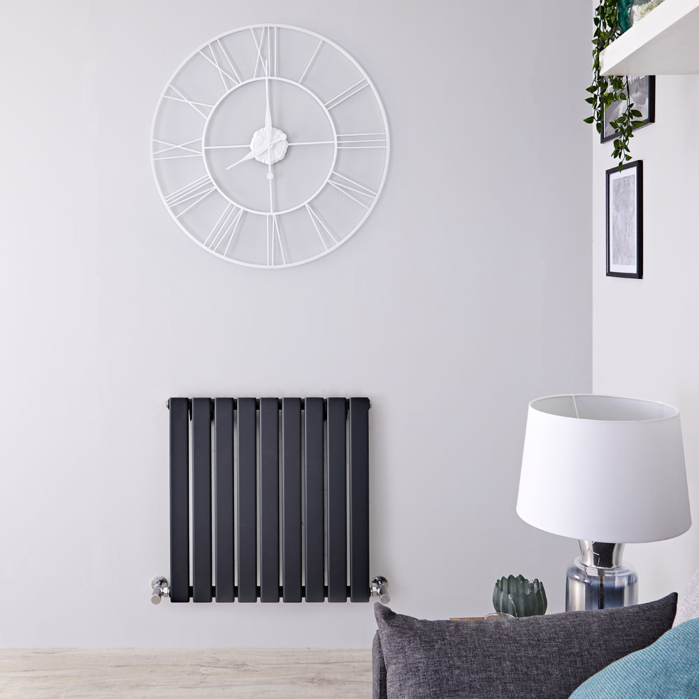 Radiador de Diseño Horizontal - Antracita - 635mm x 630mm x 46mm - 563 Vatios - Delta