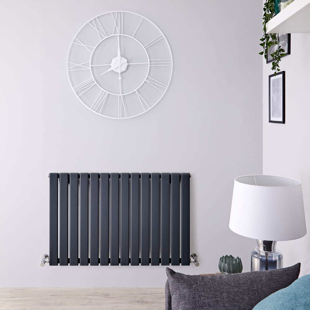 Radiador de Diseño Horizontal - Antracita - 635mm x 980mm x 46mm - 876 Vatios - Delta