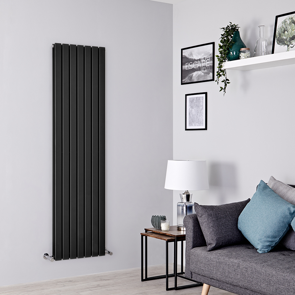 Radiador de Diseño Vertical Negro Disponible en Distintos Tamaños - Delta