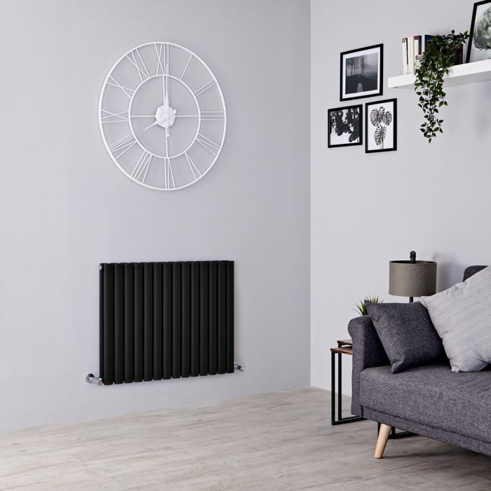 Radiador de Diseño Horizontal Negro Mate Disponible en Distintos Tamaños - Revive