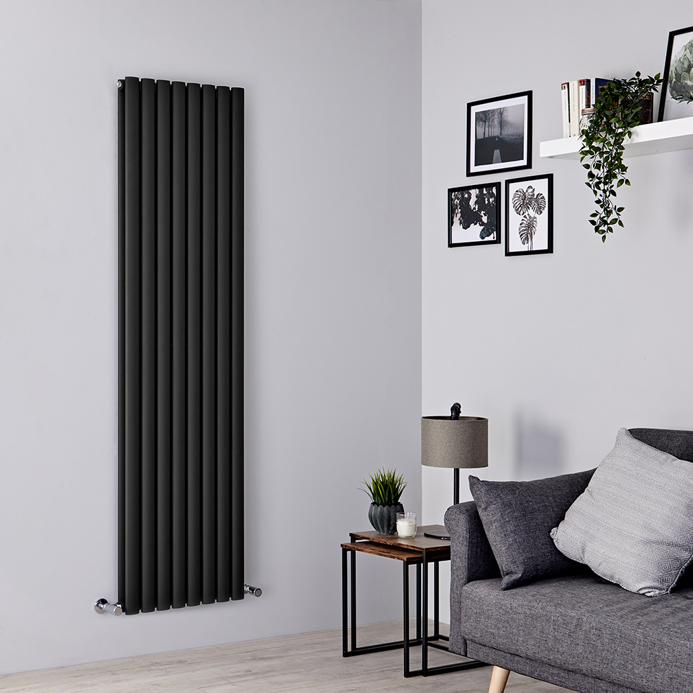Radiador de Diseño Vertical Negro Mate Disponible en Distintos Tamaños - Revive