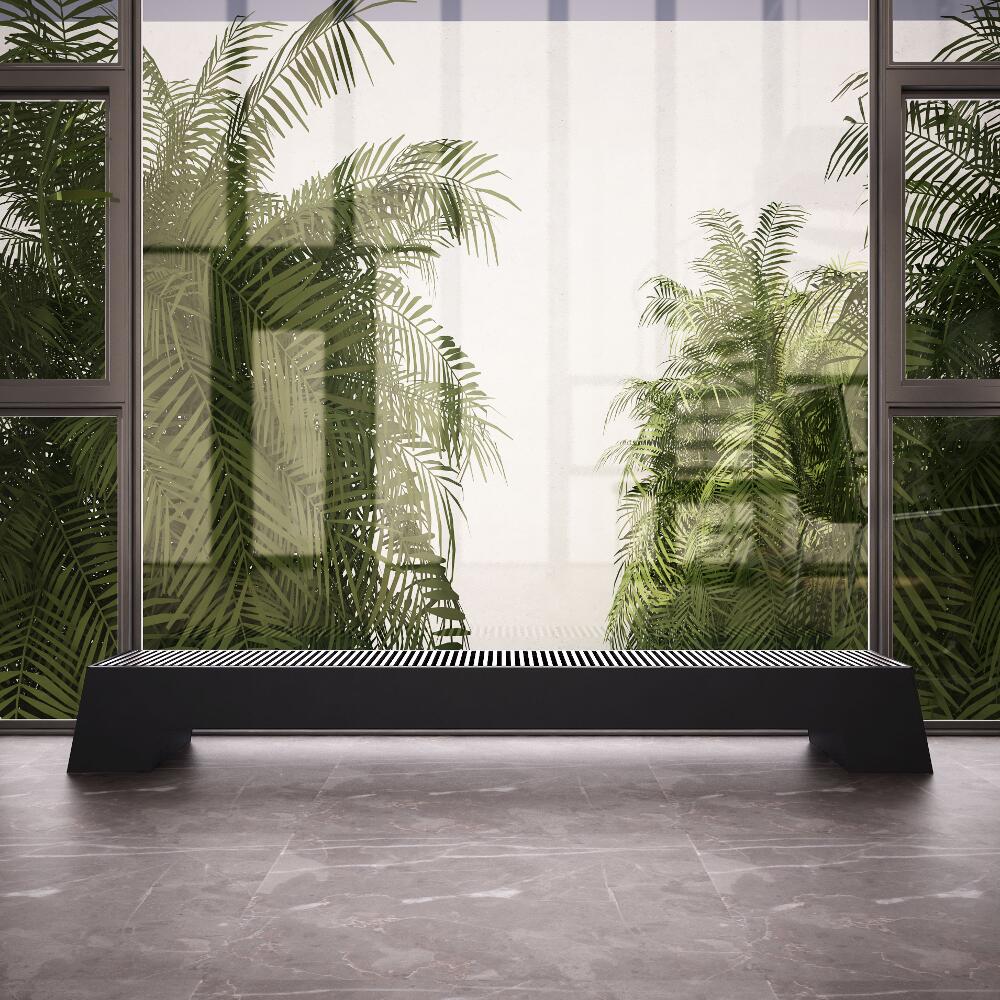 Radiador Convector Decorativo de Suelo Plinto - Antracita - Acero - 200mm x 1800mm x 296mm - 1563 Vatios - Adva