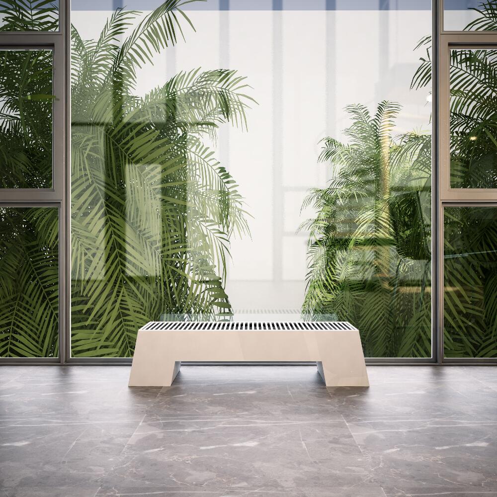 Radiador Convector Decorativo de Suelo Plinto - Blanco - Acero - 200mm x 1200mm x 296mm - 916 Vatios - Adva
