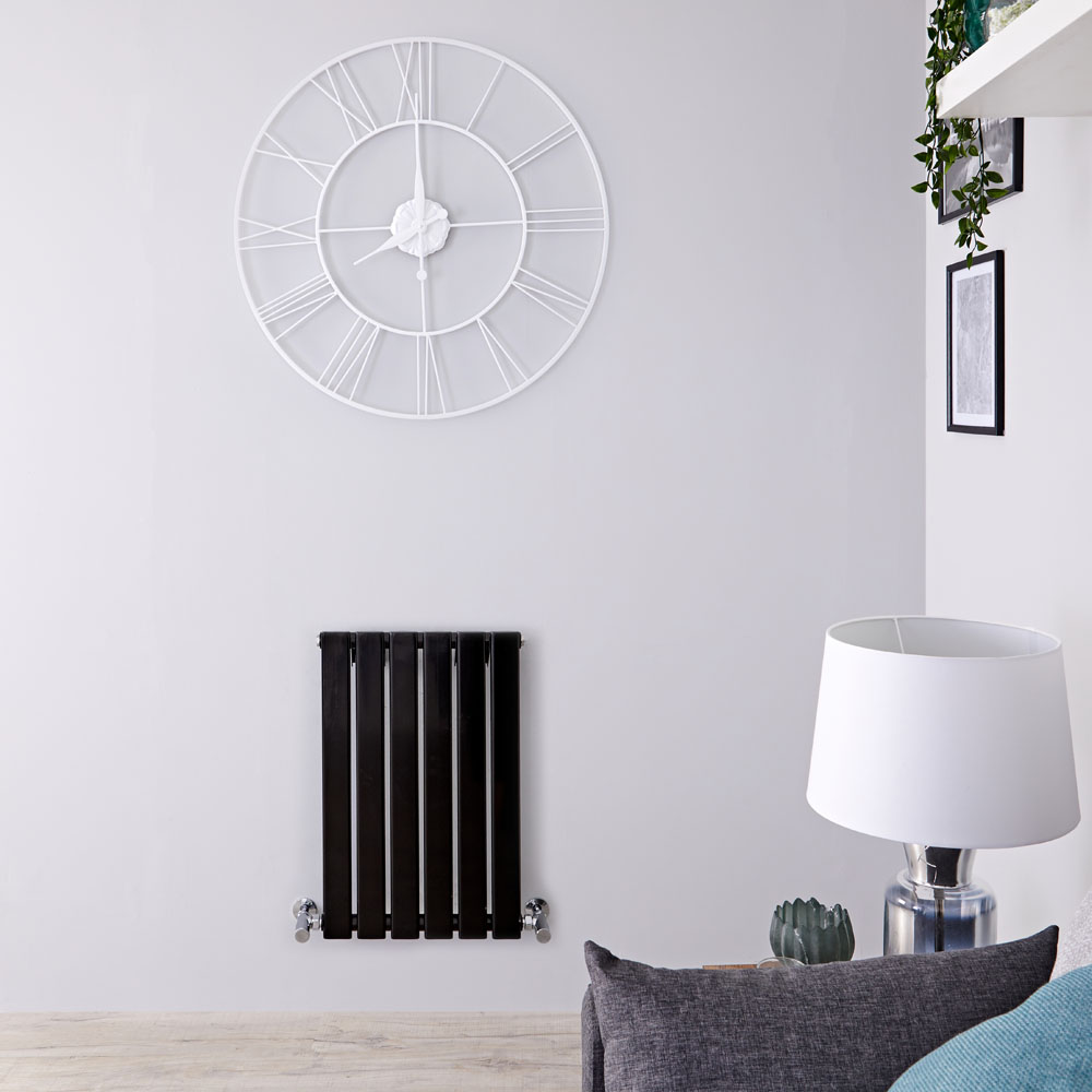 Radiador de Diseño Horizontal - Negro Lúcido - 635mm x 420mm x 46mm - 375 Vatios - Delta