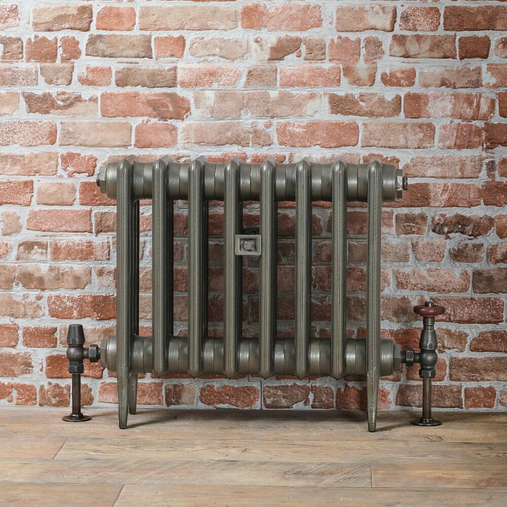 Radiador de Diseño Tradicional de 460mm de Hierro Fundido - Acabado de Color Latón Antiguo - Victoria - Disponible en Varias Medidas
