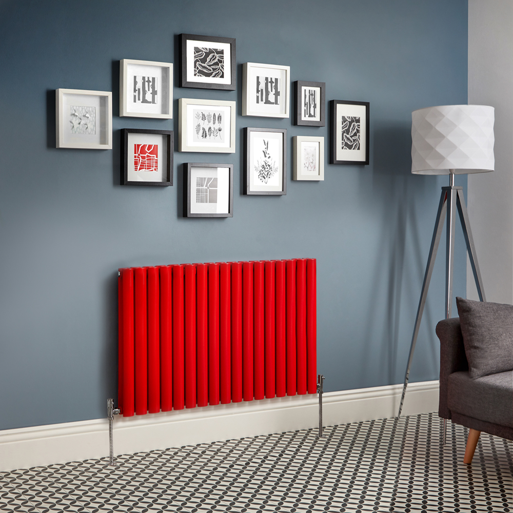Radiador de Diseño Horizontal Doble - Rojo - Revive - Disponible en Distintas Medidas