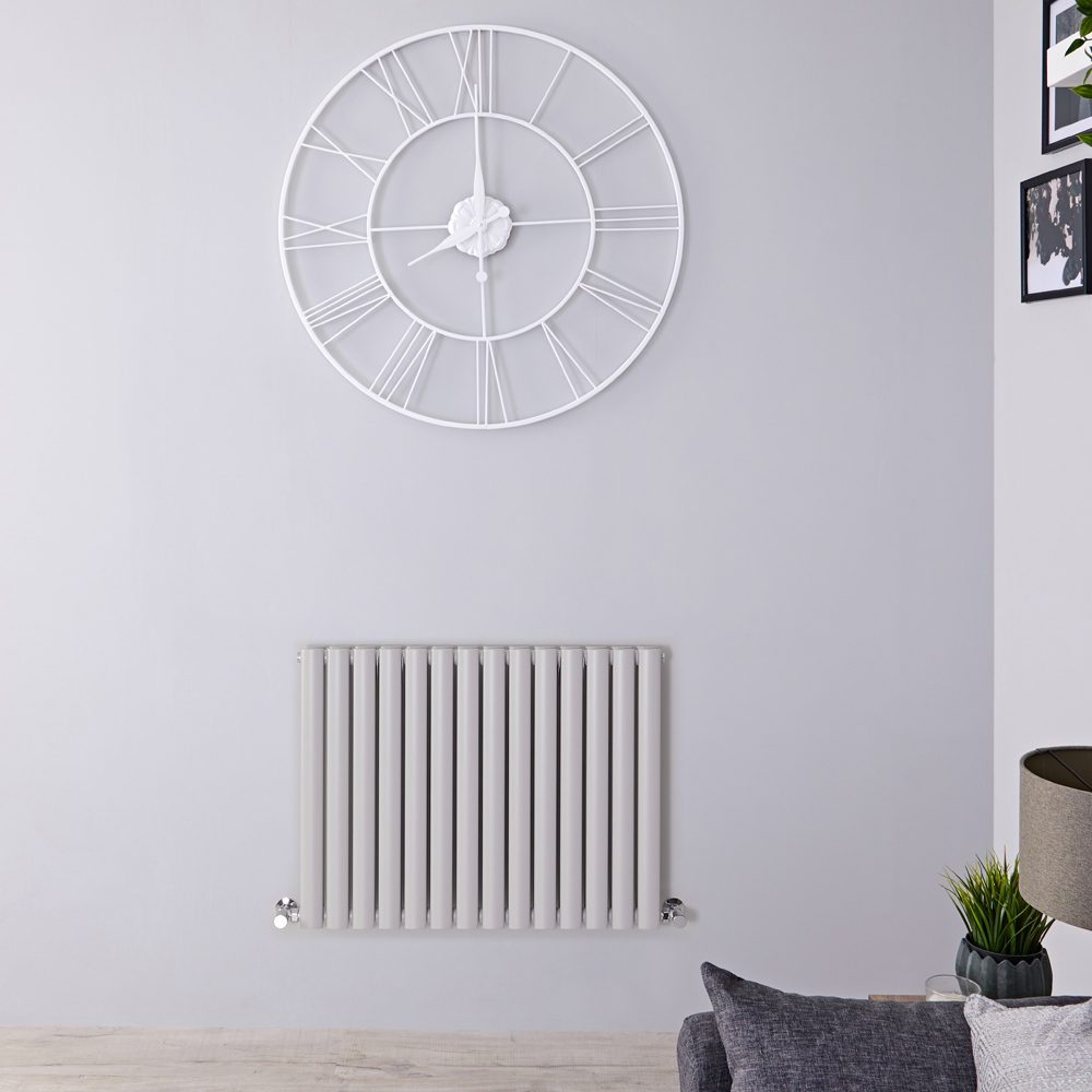 Radiador de Diseño Horizontal Doble - Gris Claro - 635mm x 834mm - 1304 Vatios - Revive