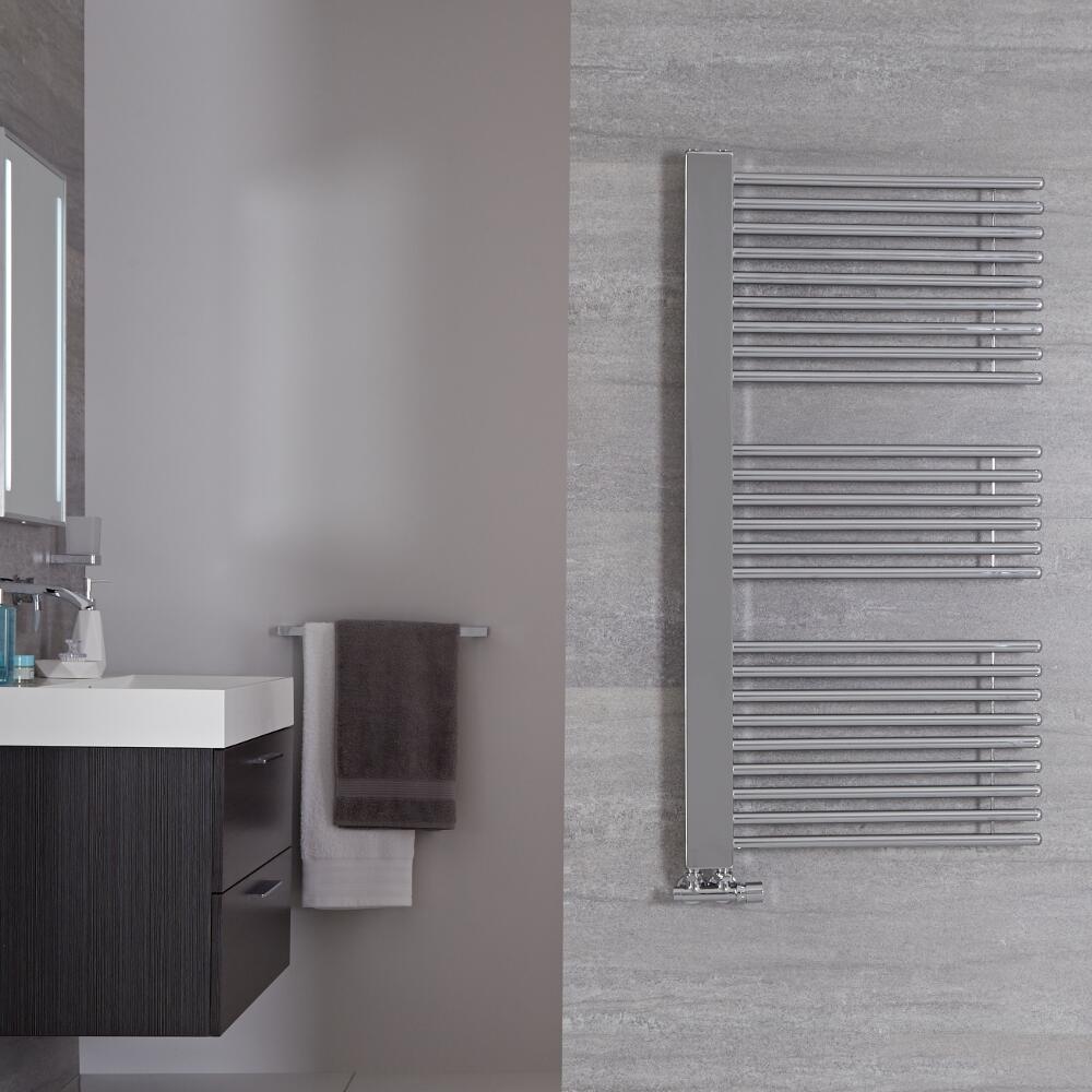 Radiador Toallero de Diseño Vertical -Cromado - 1190mm x 600mm - 497 Vatios - Bosa
