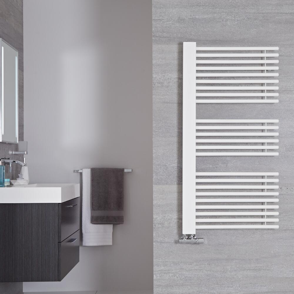 Radiador Toallero de Diseño Vertical - Color Blanco Mineral - 1190mm x 600mm - 741 Vatios - Bosa